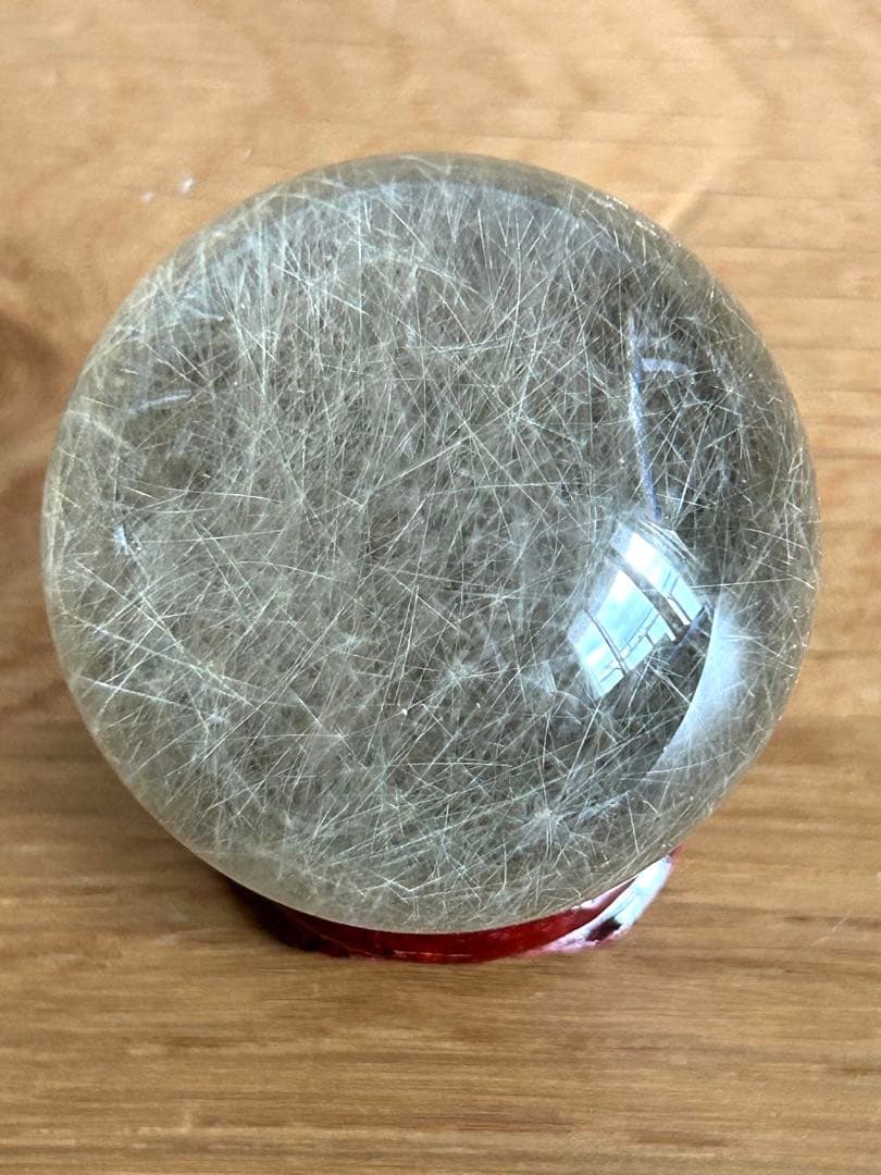 スモーキー　ルチルクォーツ　水晶　スフィア　39.9㎜