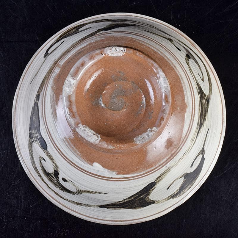 朝鮮美術 李朝 新高麗 鶏竜山三島絵 茶碗 銘緑毛 有馬頼