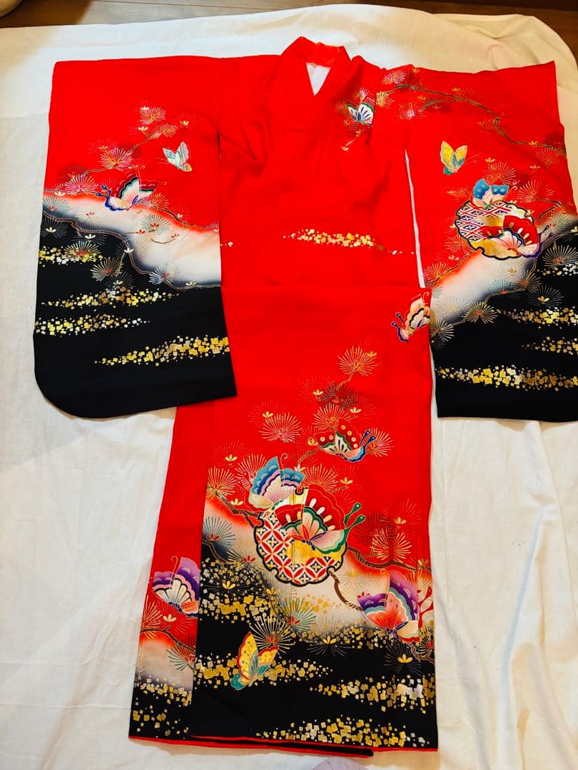 七五三用 赤色 着物 セット