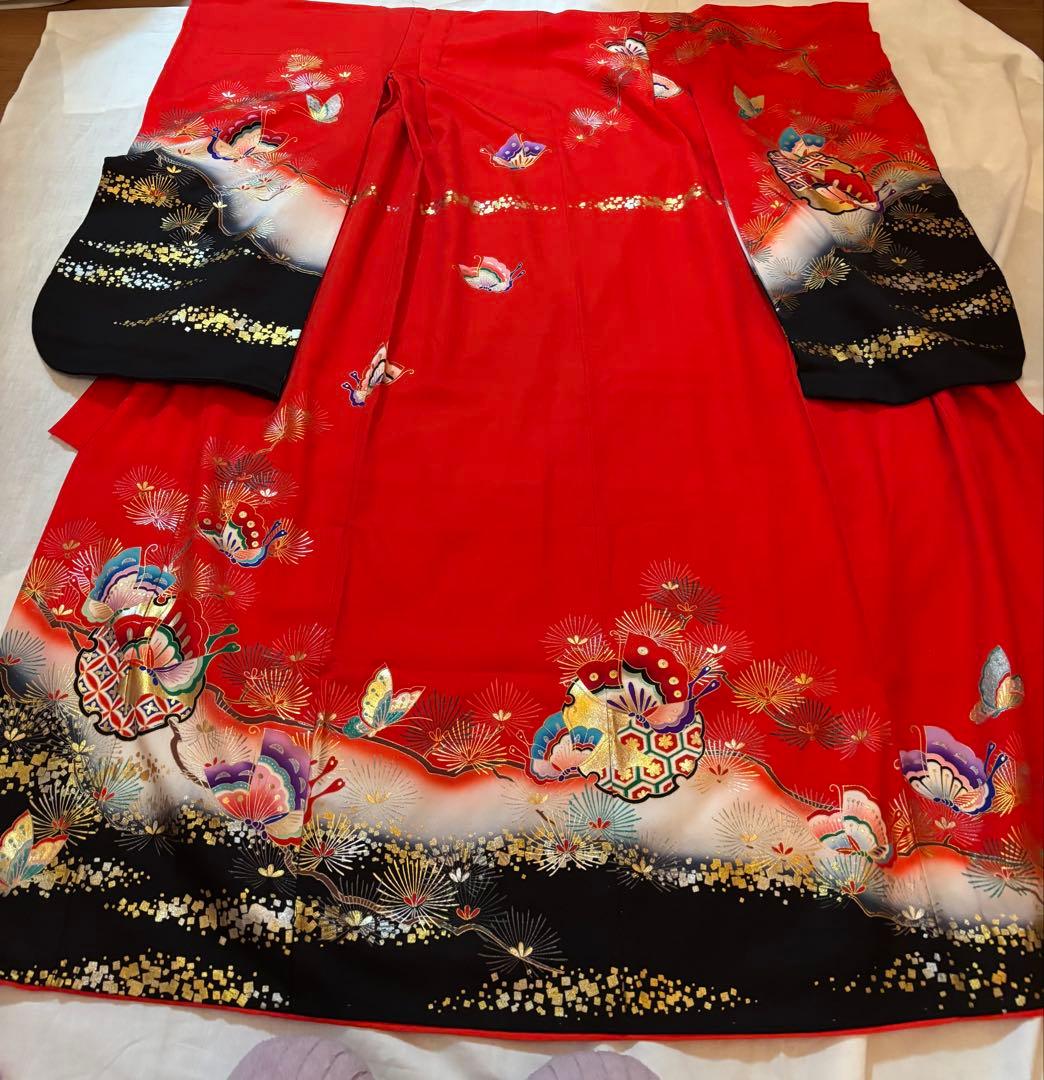 七五三用 赤色 着物 セット