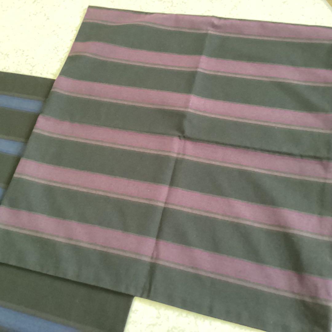 小倉織　縞縞　クッションカバー　¥9350×2枚