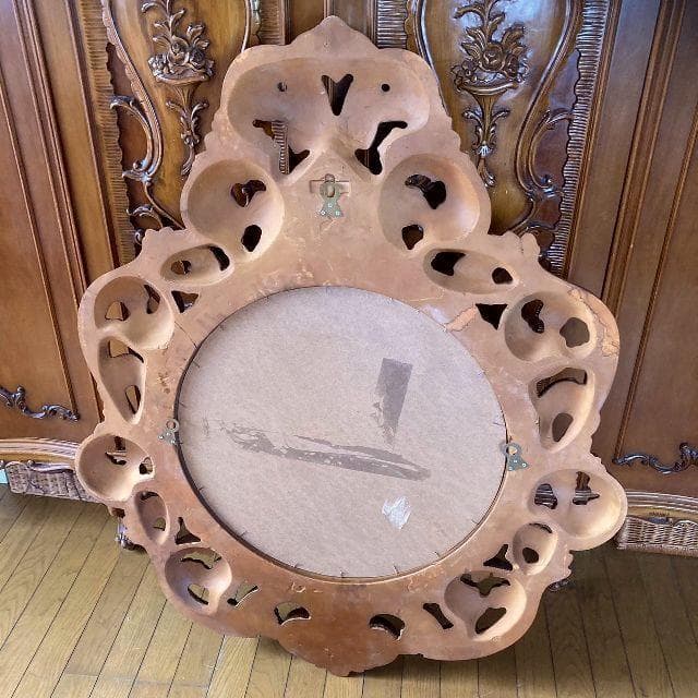 イタリア ヴィンテージ ロココ様式 大型ウォール ミラー ヨーロピアン 壁掛け鏡