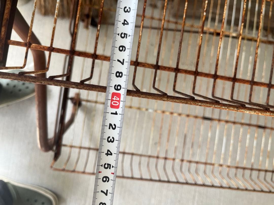 ビンテージアイアンラックワイヤーラック インダストリアルジャンクガーデン