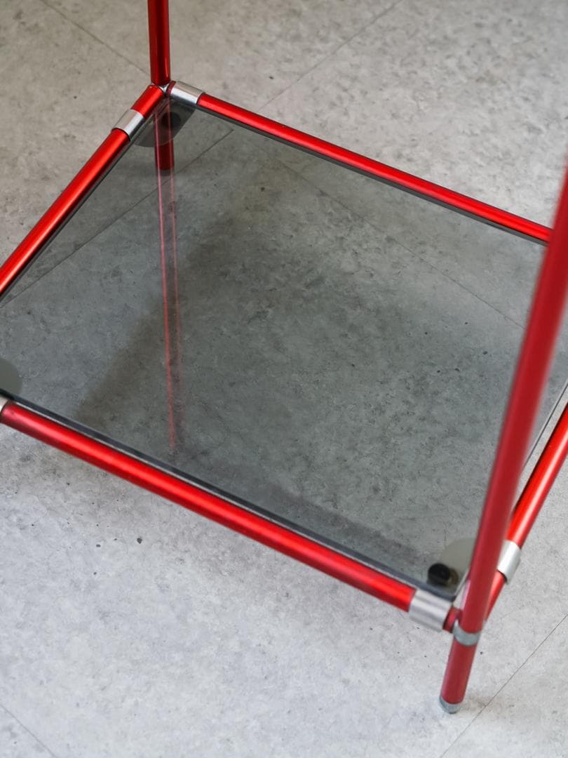 ヴィンテージ ガラスシェルフ モジュールラック 収納棚 ポストモダン