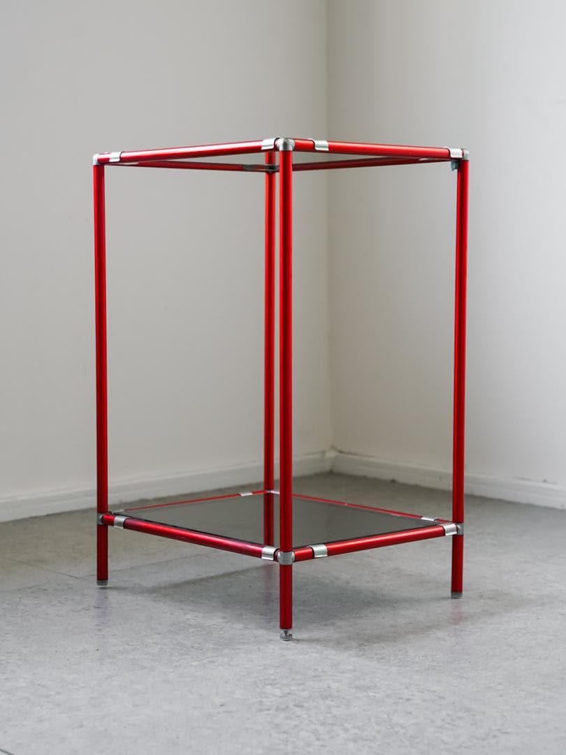 ヴィンテージ ガラスシェルフ モジュールラック 収納棚 ポストモダン