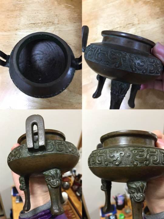 銅炉 清時代 香道具 古銅