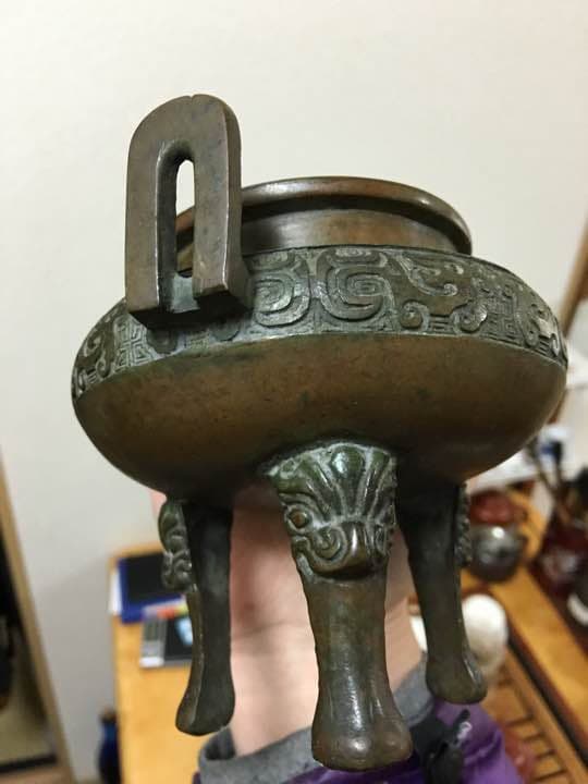 銅炉 清時代 香道具 古銅