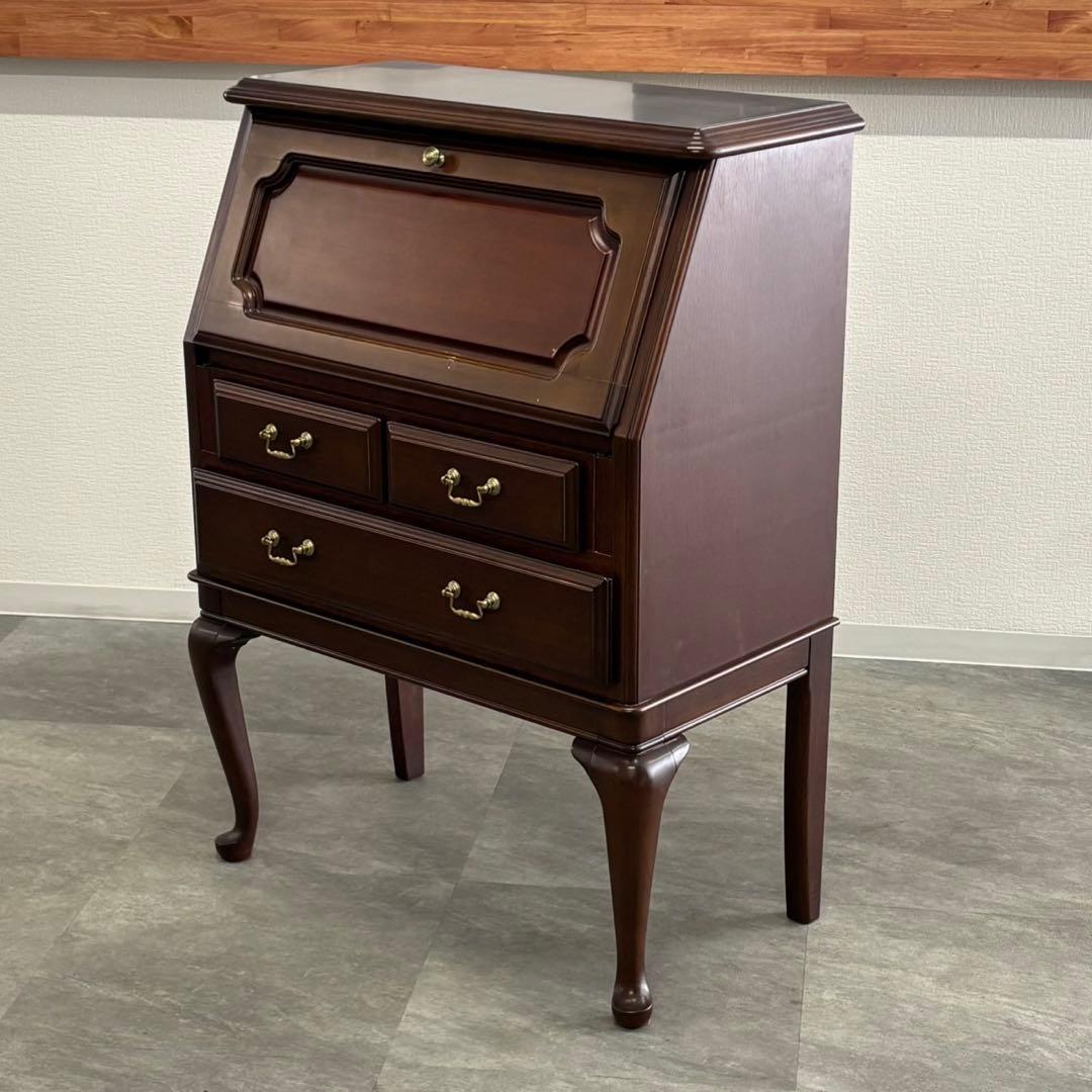 ◇マルニ木工 地中海 ライティングビューロ 机 デスク 猫脚