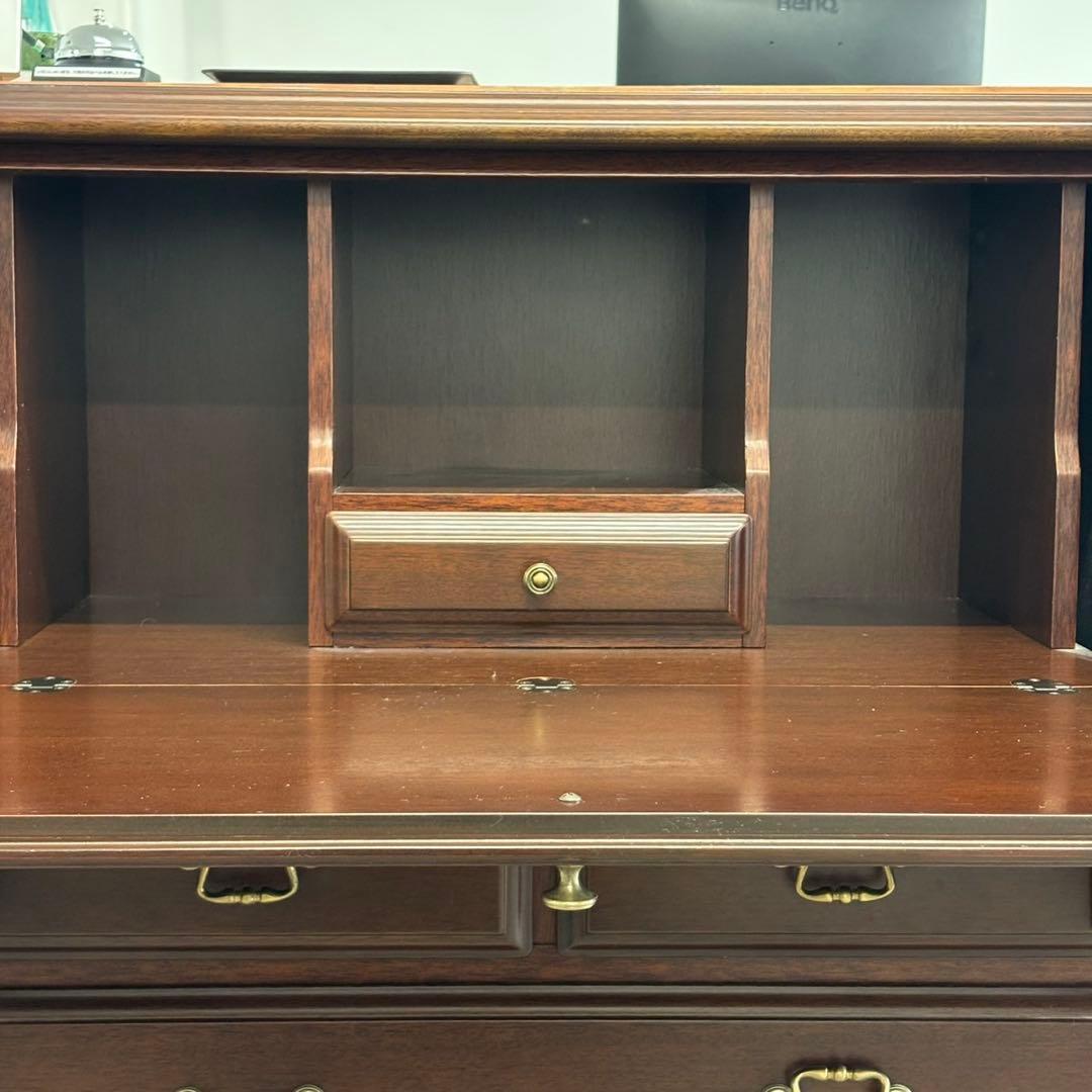 ◇マルニ木工 地中海 ライティングビューロ 机 デスク 猫脚