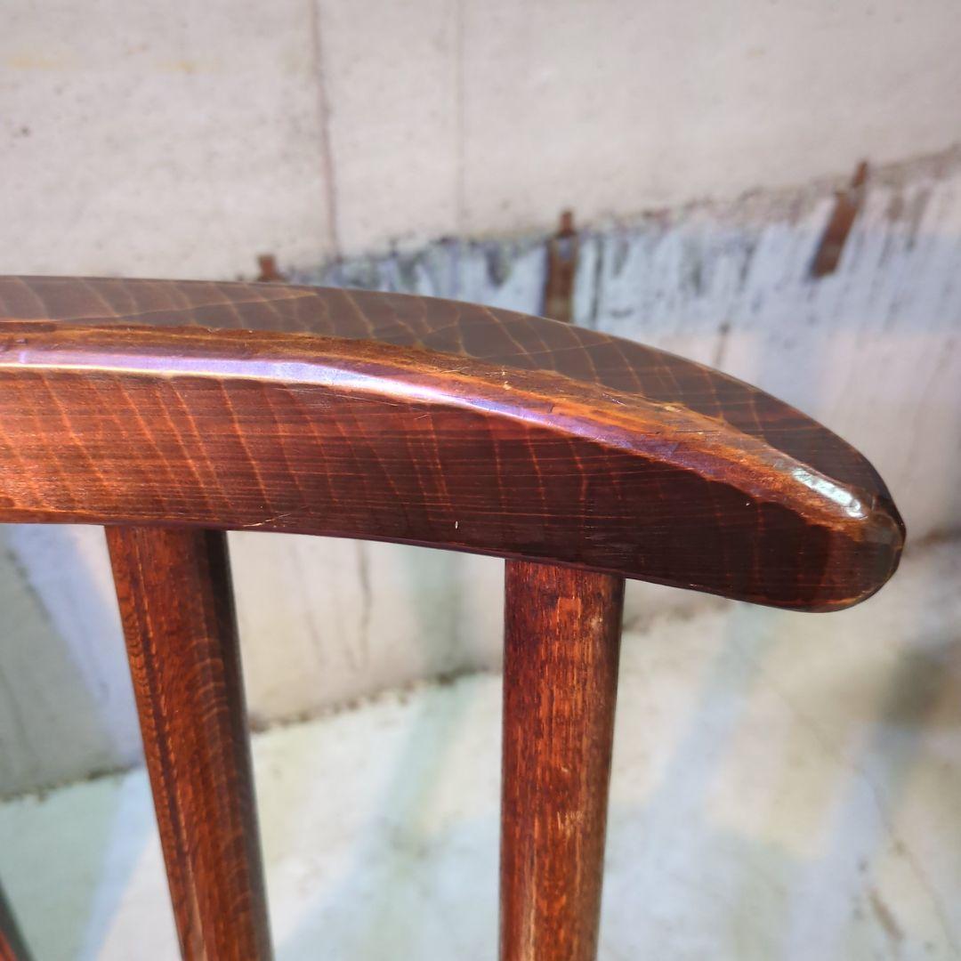 手作り家具 矢澤金太郎 天然木 ダイニングチェア ヒノキ 拭き漆 ビンテージ