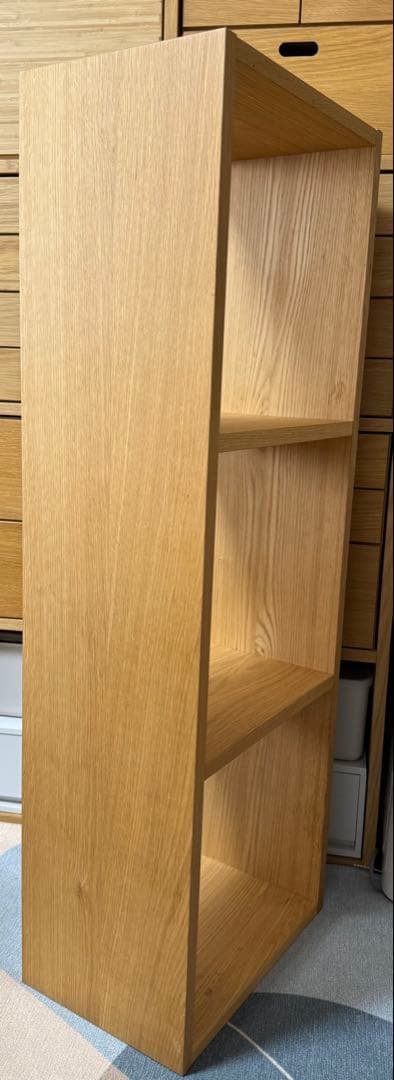 無印良品　スタッキングシェルフ・3段・オーク材