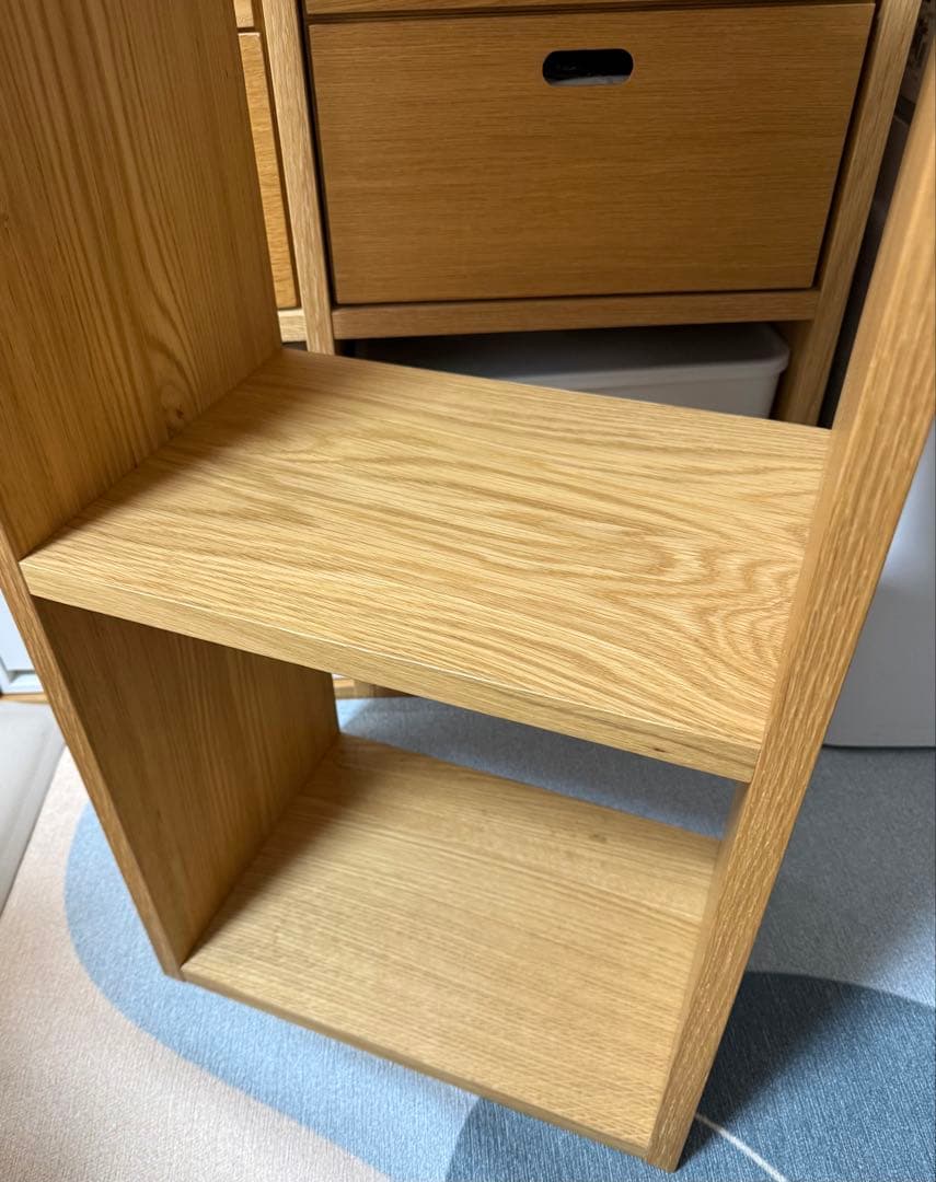 無印良品　スタッキングシェルフ・3段・オーク材