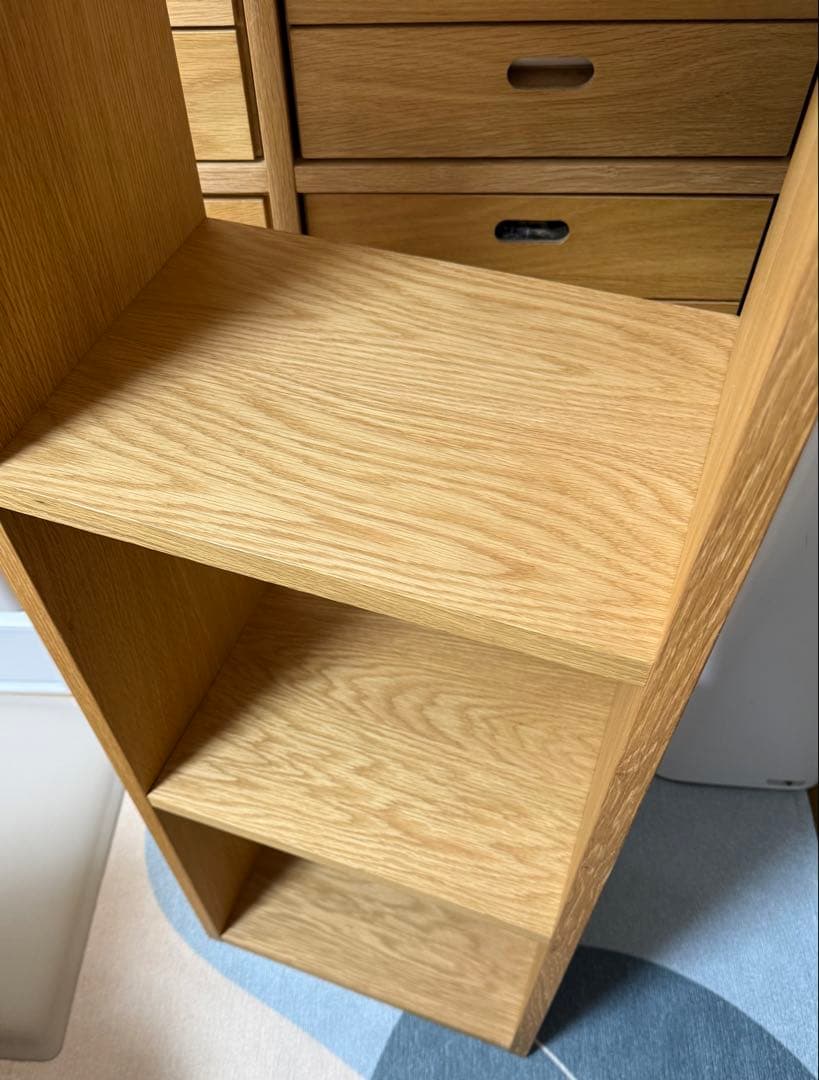 無印良品　スタッキングシェルフ・3段・オーク材