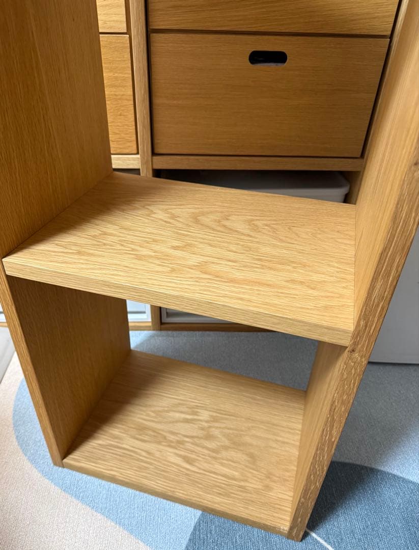 無印良品　スタッキングシェルフ・3段・オーク材