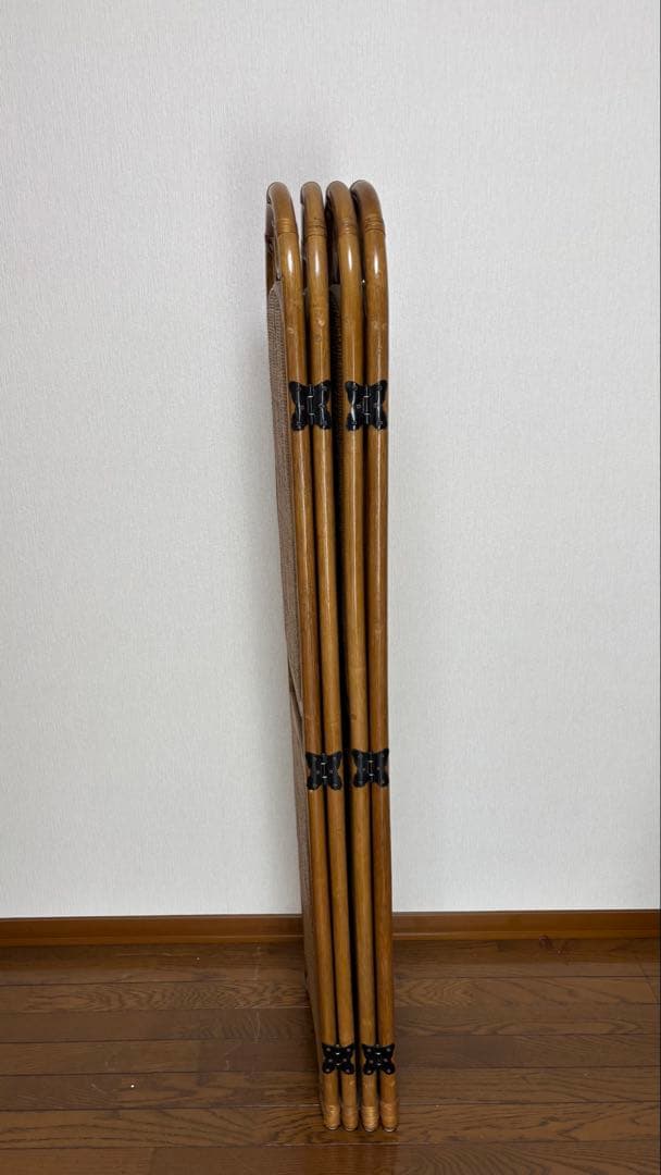 ラタン パーテーション 4連 衝立 目隠し 間仕切り 折りたたみ式 150cm