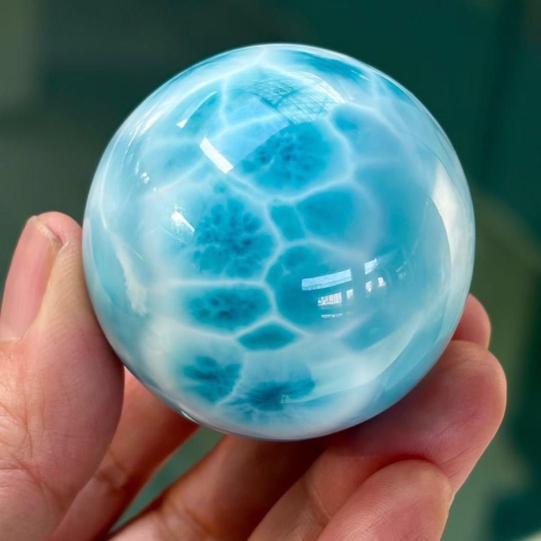 ⭐︎【極上品】天然 ラリマー 置物 45mm 138.2g