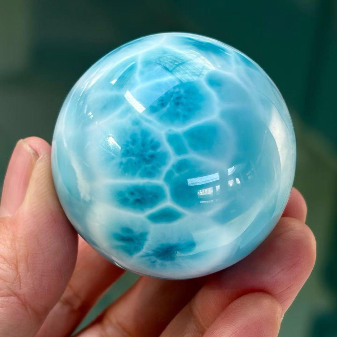 ⭐︎【極上品】天然 ラリマー 置物 45mm 138.2g