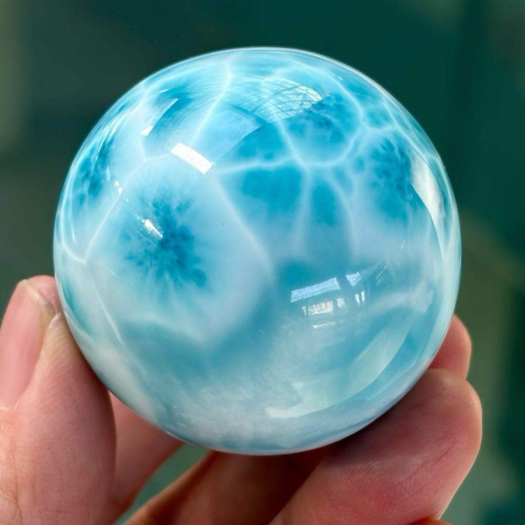 ⭐︎【極上品】天然 ラリマー 置物 45mm 138.2g