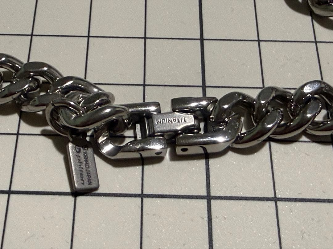 ファイテン 限定品 チタンネックレス 喜平 幅8.8mm 60cm 日本製