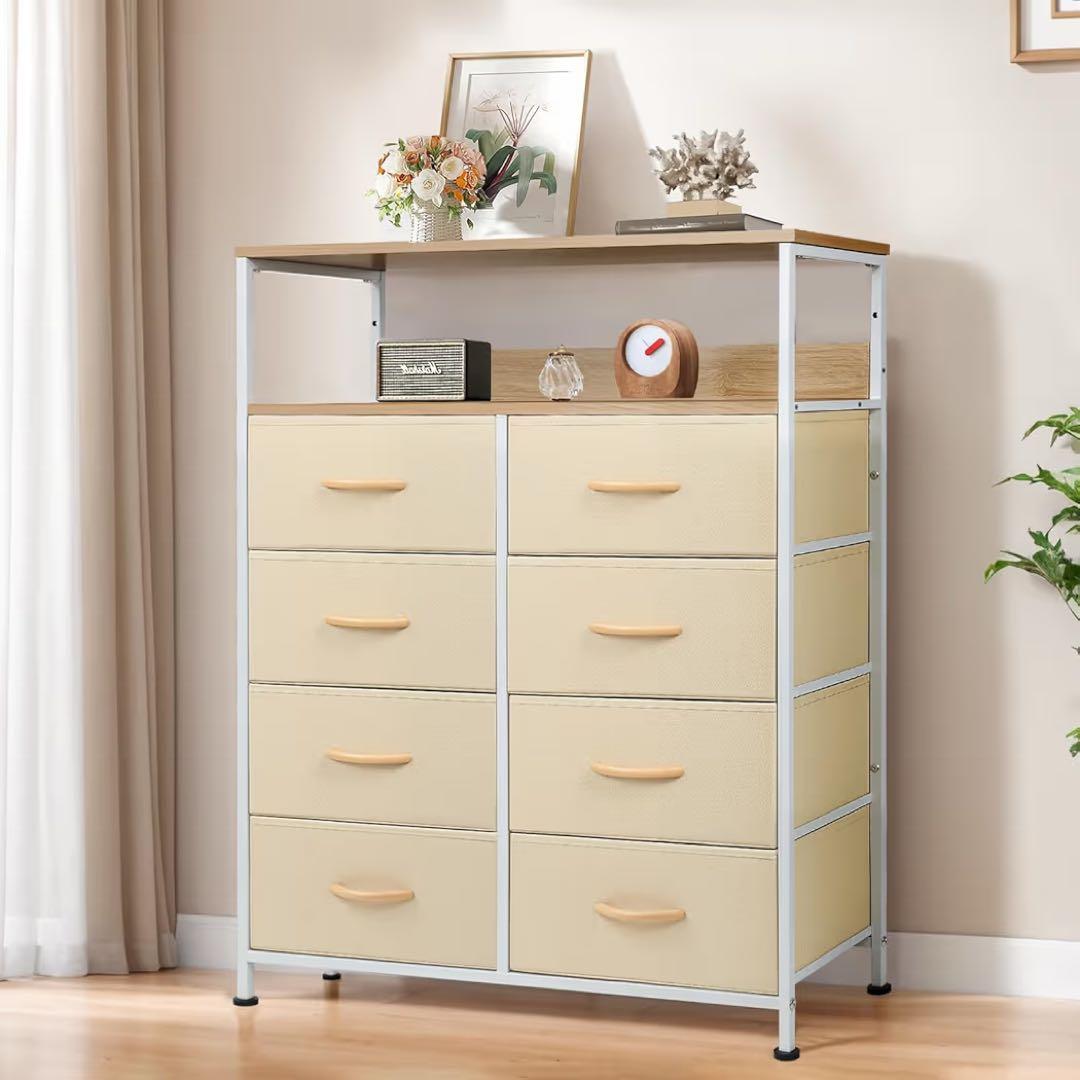 チェスト タンス 収納チェスト 4段8杯 引き出し不織布