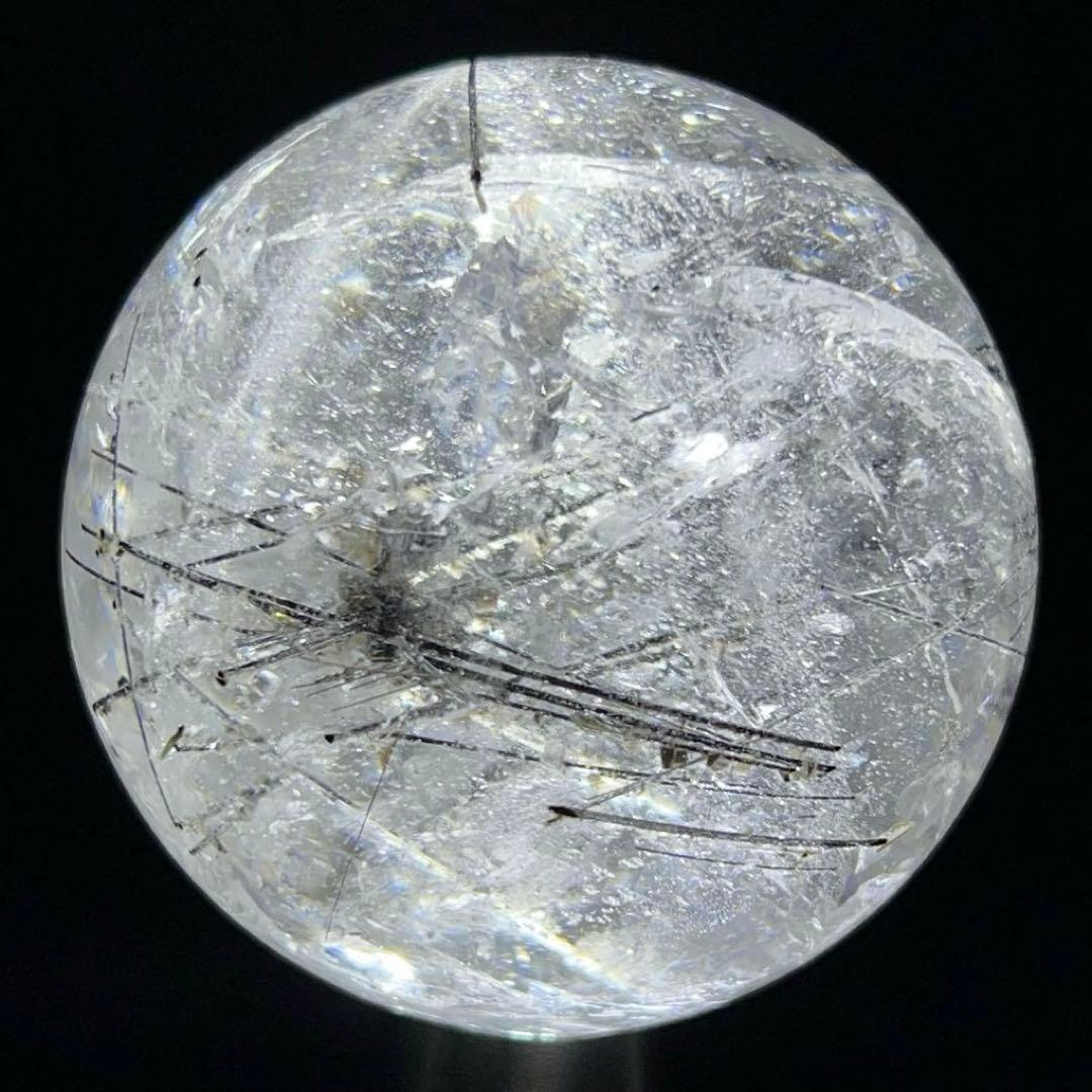 ✳️超凄玉✨ルチルとキラキラのレインボー✨虹入り ルチルインクォーツ 丸玉 天然石