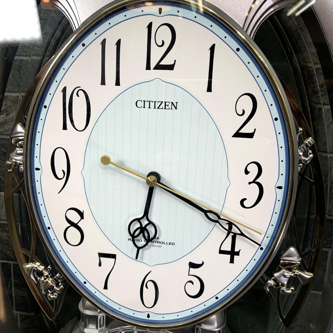 CITIZEN シチズン パルミューズクイーンダム 振り子 電波掛け時計