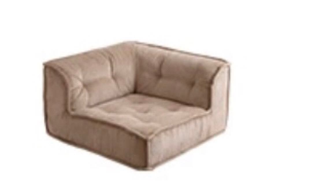 【新品】アイボリー　1人掛け+コーナーフロアソファ（背もたれ部分のみです）