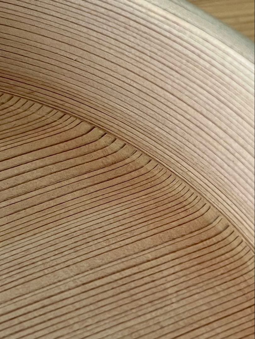 柴田慶信商店　秋田杉　曲げわっぱ　 無塗装　白木　飯切 おひつ　ハ寸　二段重