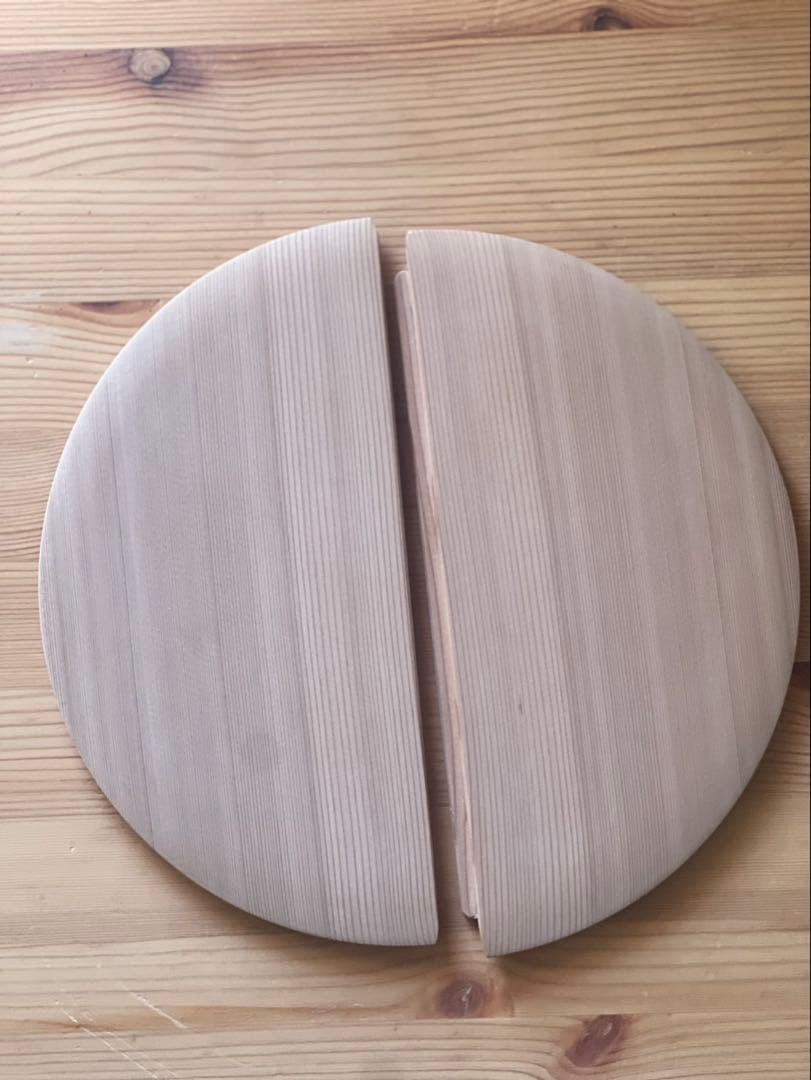 柴田慶信商店　秋田杉　曲げわっぱ　 無塗装　白木　飯切 おひつ　ハ寸　二段重