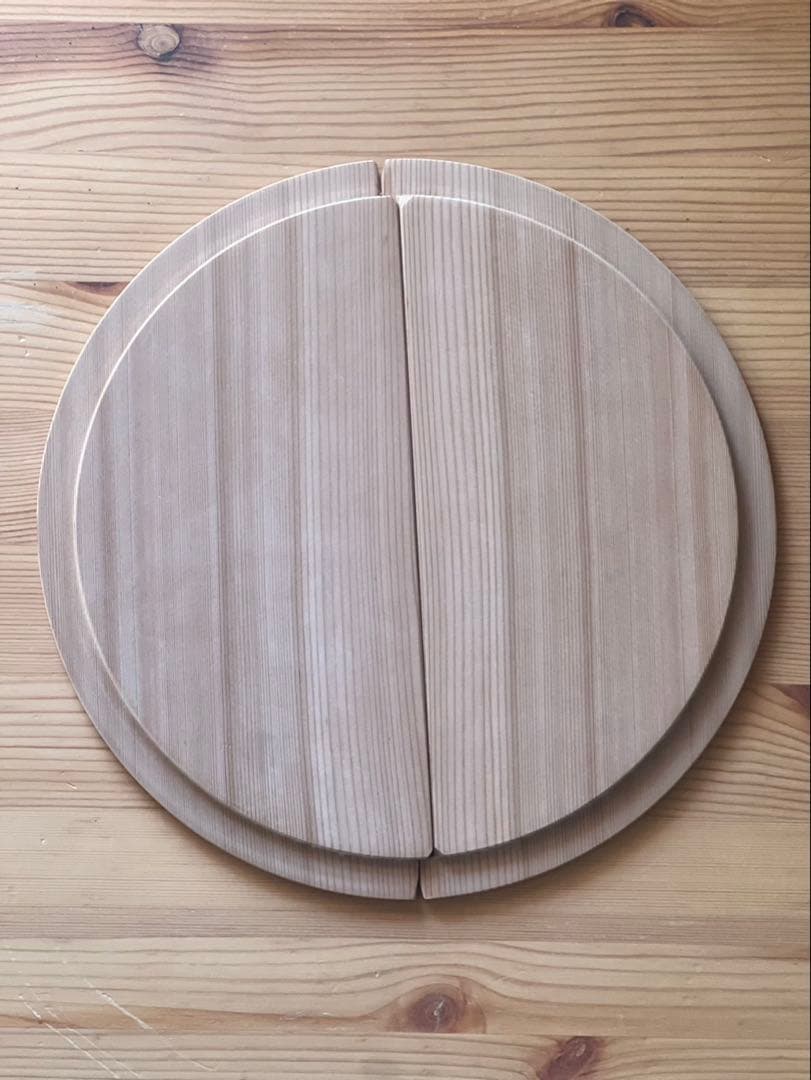 柴田慶信商店　秋田杉　曲げわっぱ　 無塗装　白木　飯切 おひつ　ハ寸　二段重