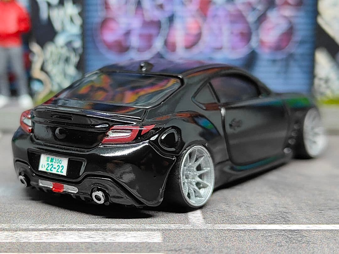 トミカ改造トヨタ GR86 ブラック全塗装品 深リムホットウィール - メルカリ