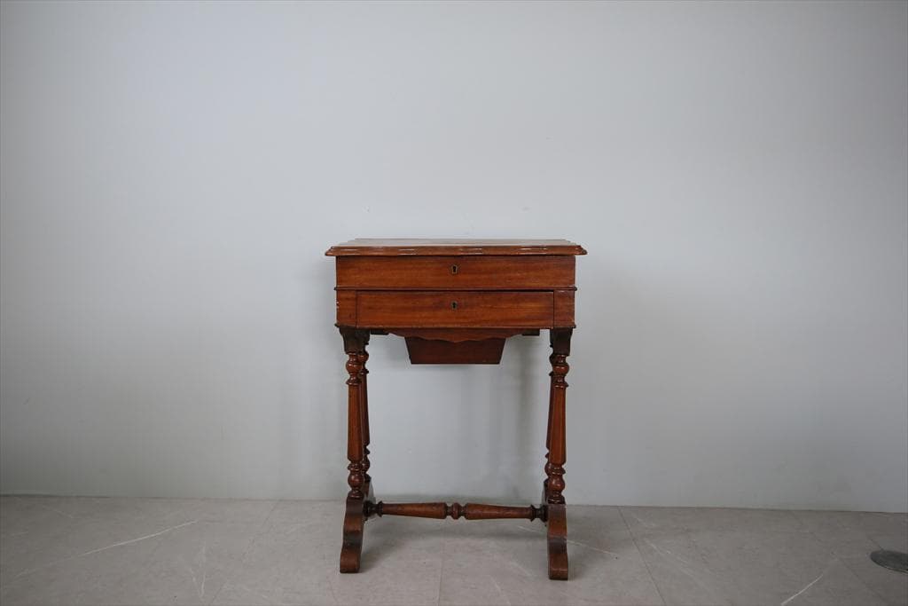 フランスアンティーク木製ドレッサー/テーブル/化粧机デスク/飾り棚(91-238