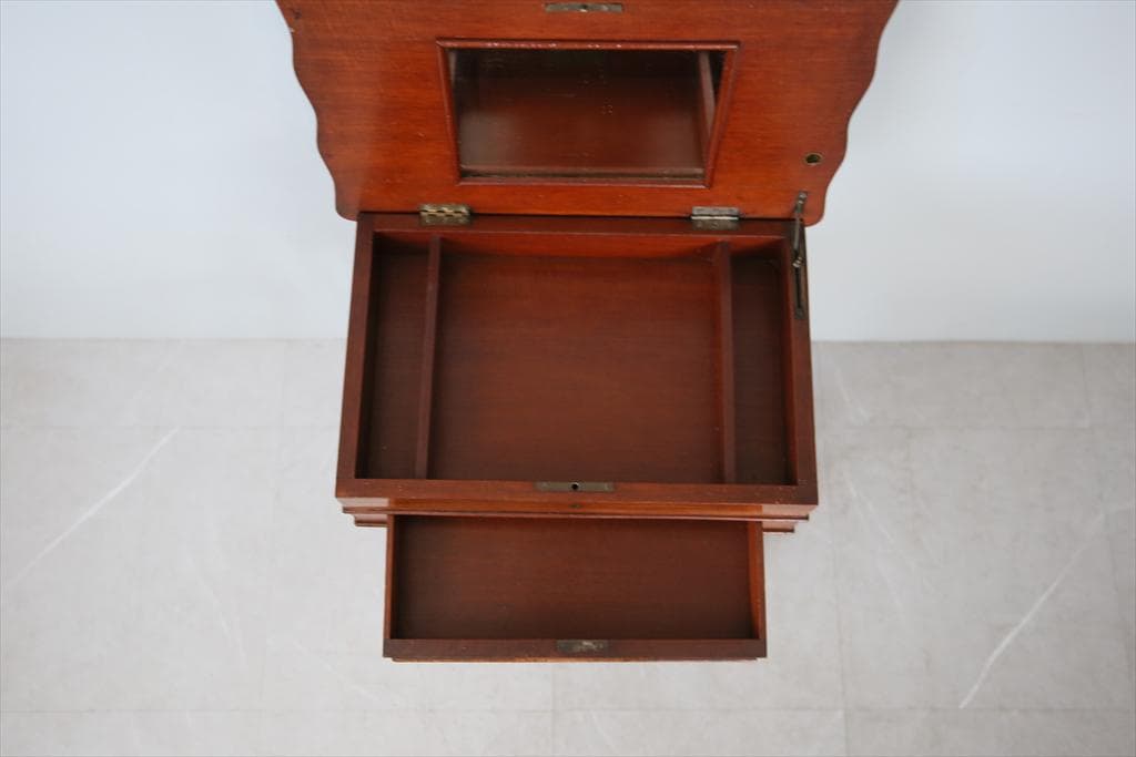 フランスアンティーク木製ドレッサー/テーブル/化粧机デスク/飾り棚(91-238