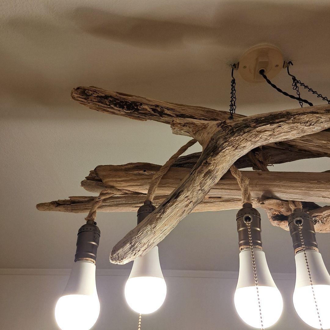 流木インテリア 6灯LEDペンダント 6〜18帖　存在感大 即発送 sale品