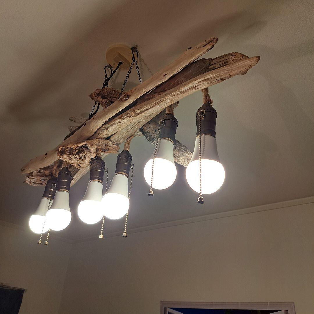 流木インテリア 6灯LEDペンダント 6〜18帖　存在感大 即発送 sale品