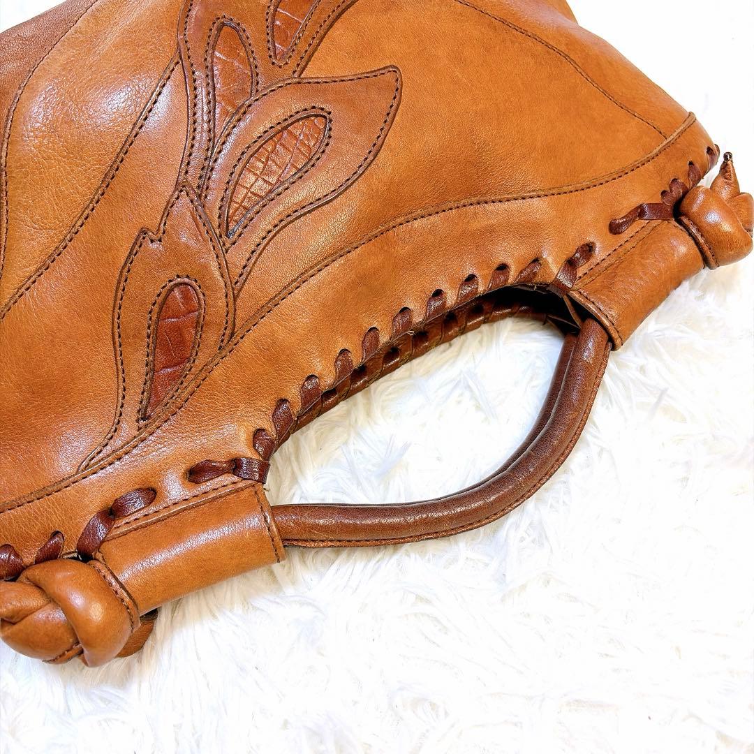 希少✨青山IBIZA イビサ バッファローレザー パッチワーク