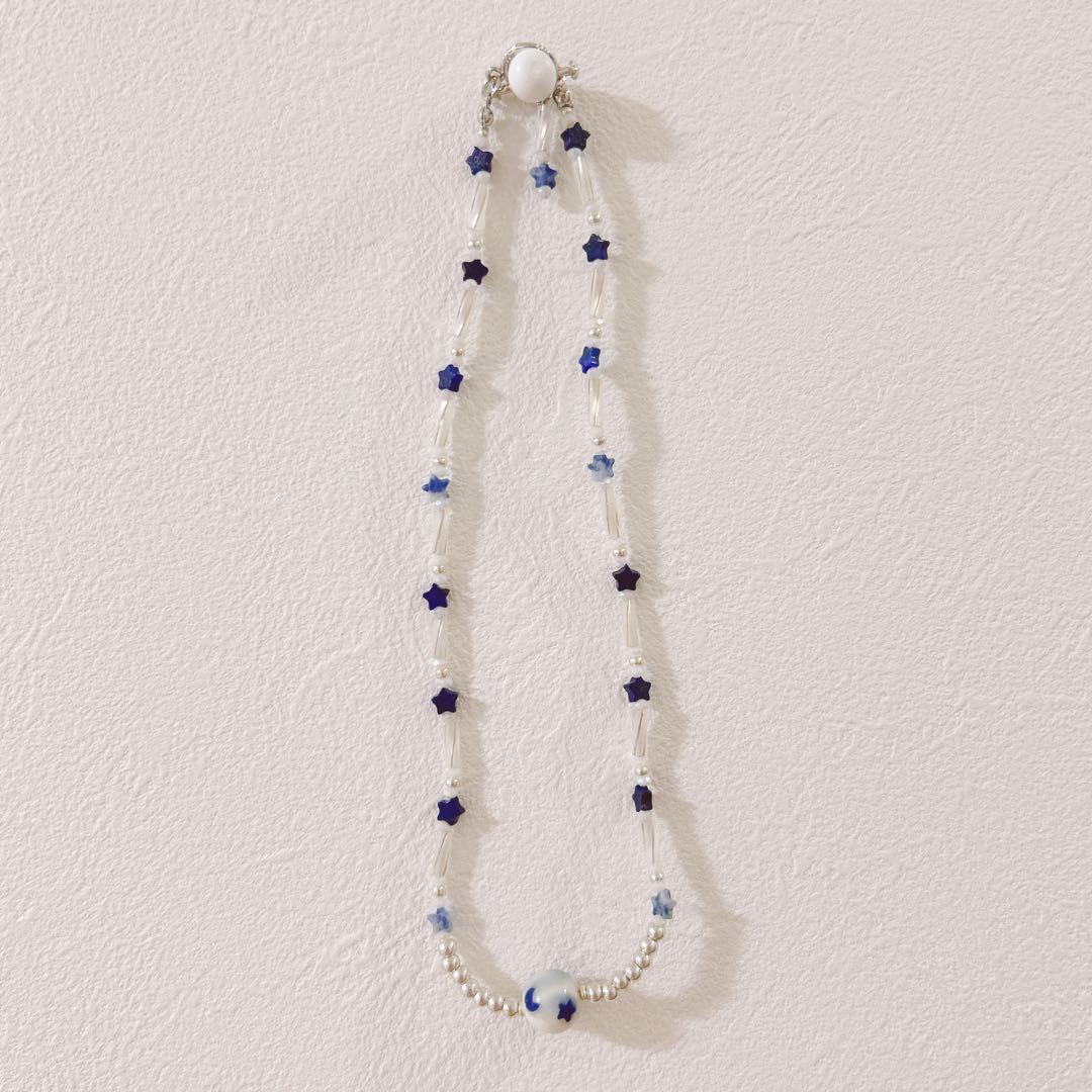 no.404／a'moureveビーズネックレス　ハンドメイド