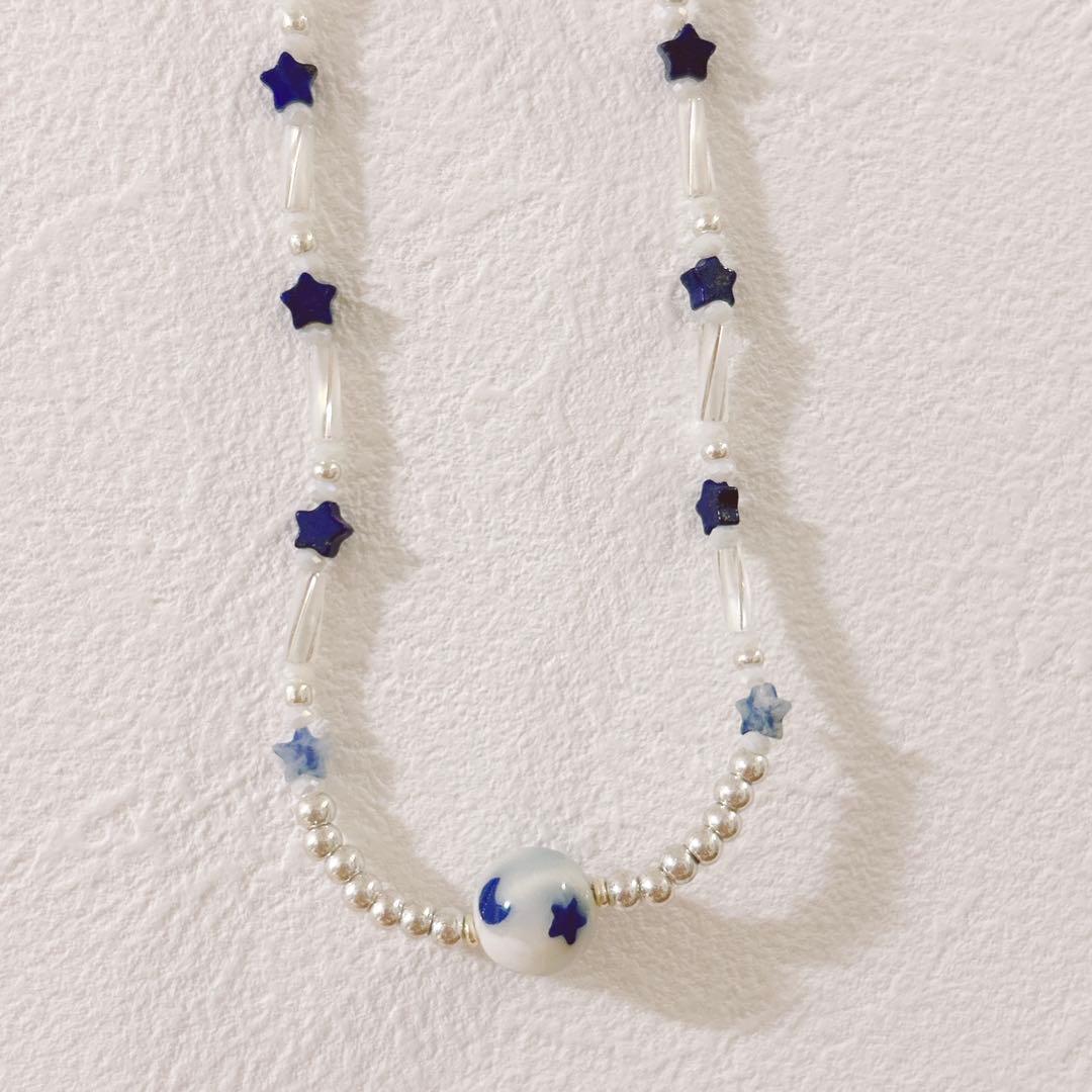 no.404／a'moureveビーズネックレス　ハンドメイド