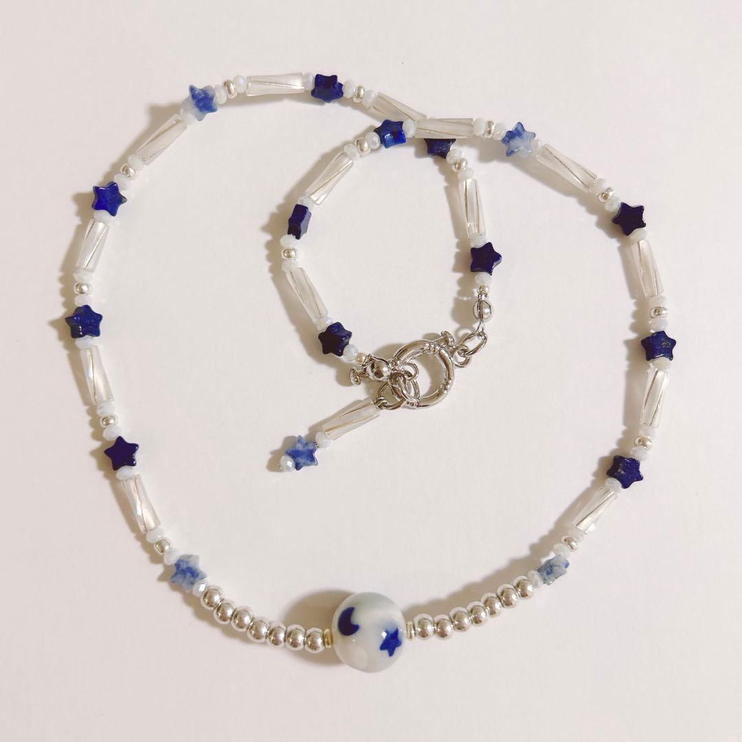 no.404／a'moureveビーズネックレス　ハンドメイド