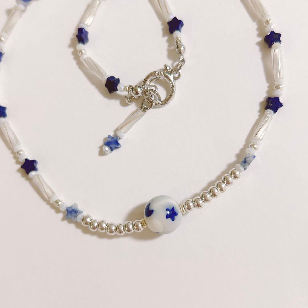 no.404／a'moureveビーズネックレス　ハンドメイド