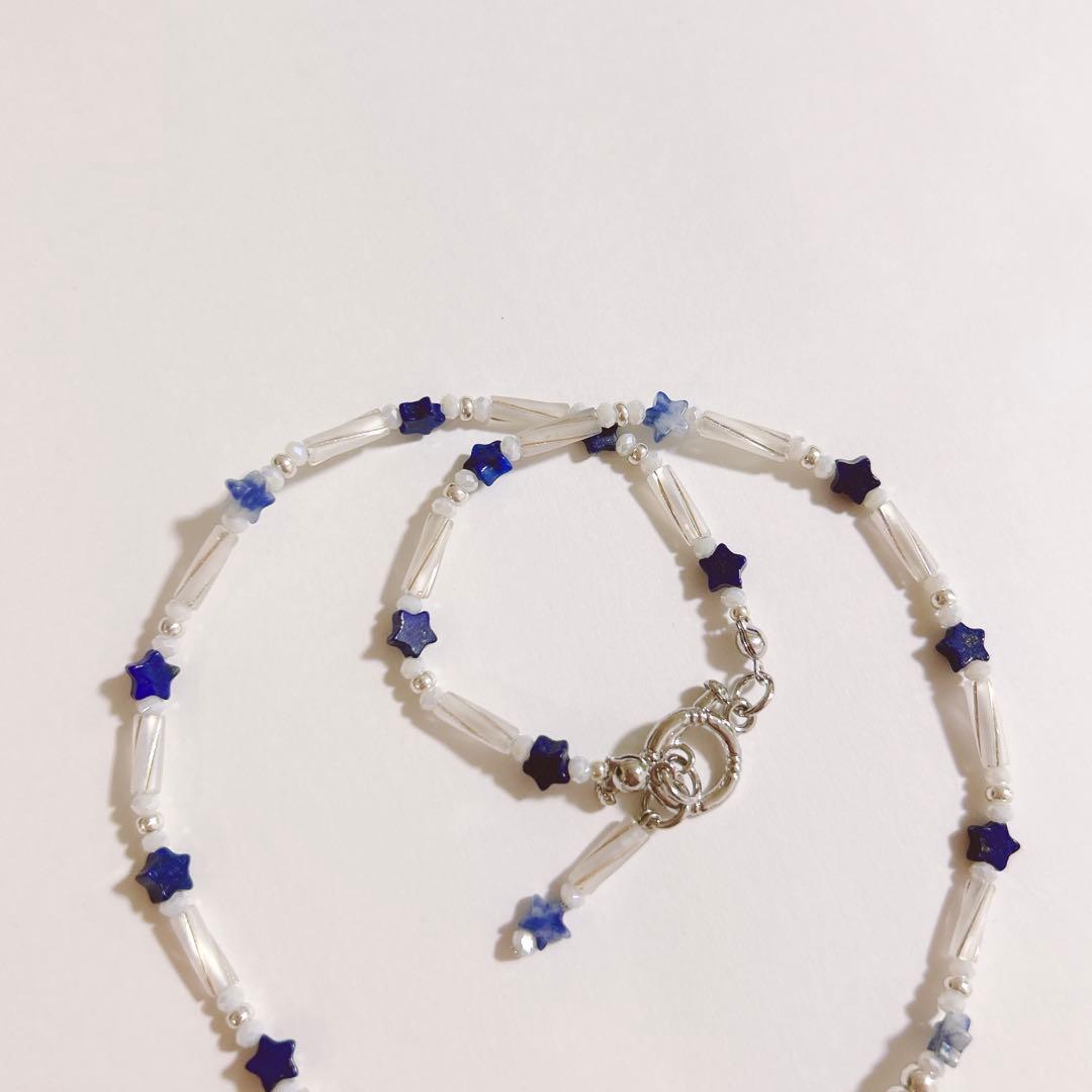 no.404／a'moureveビーズネックレス　ハンドメイド