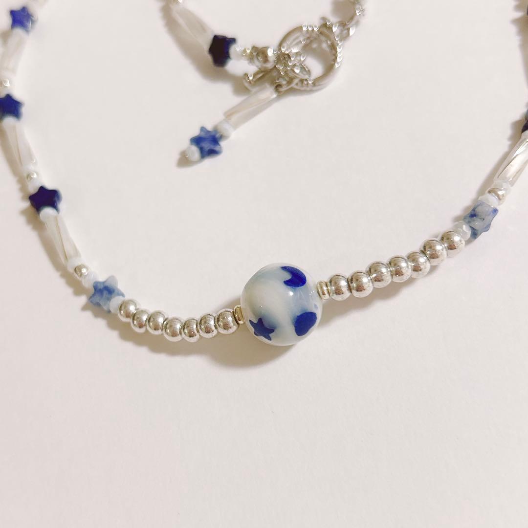 no.404／a'moureveビーズネックレス　ハンドメイド