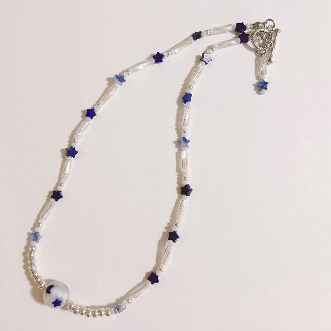 no.404／a'moureveビーズネックレス　ハンドメイド