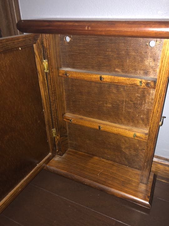 アンティーク鍵掛け　薔薇の絵