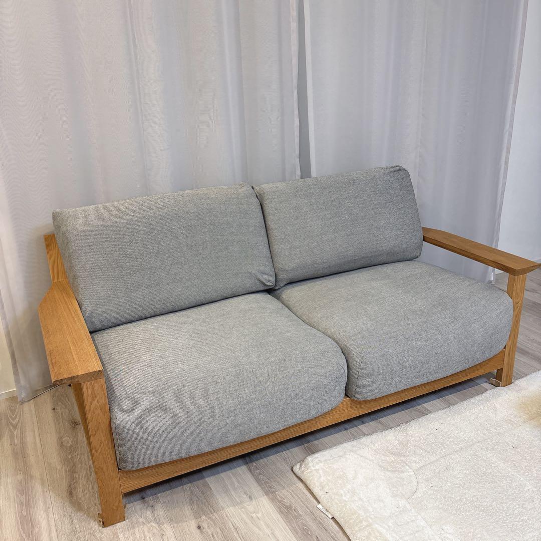 無印良品 ソファ本体2.5シータ－　木製フレームソファ　フェザーポケットコイル