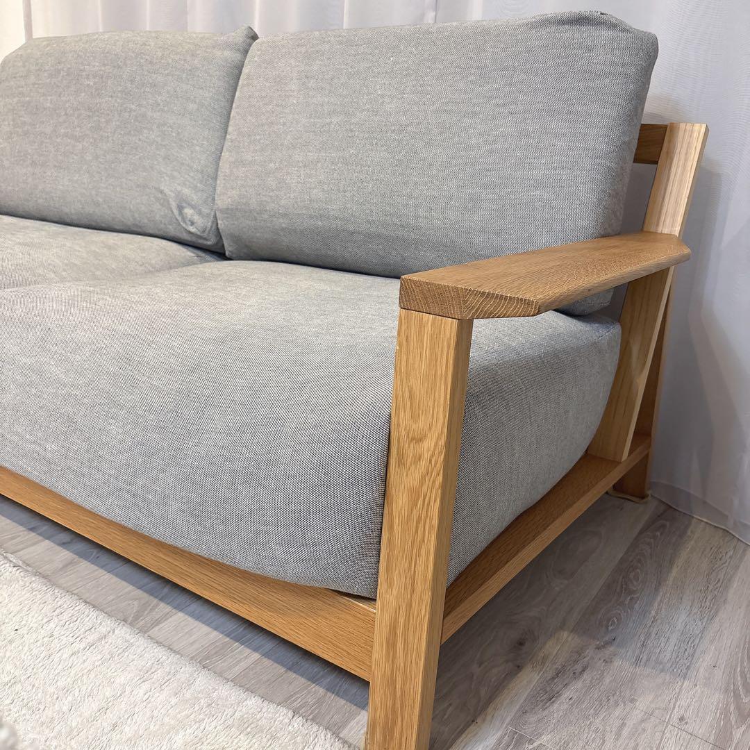 無印良品 ソファ本体2.5シータ－　木製フレームソファ　フェザーポケットコイル