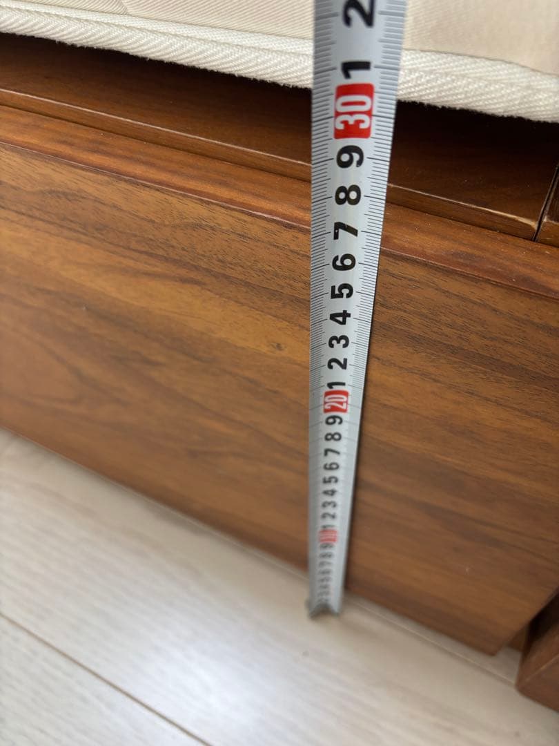 【無印良品】収納ベッド セミダブル ウォールナット　廃盤　ヘッドボード付　送料込