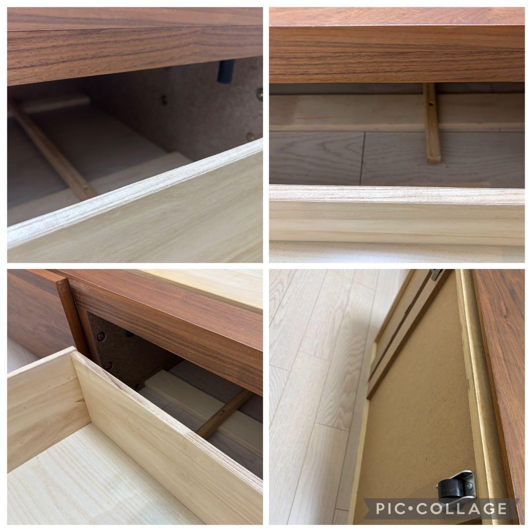 【無印良品】収納ベッド セミダブル ウォールナット　廃盤　ヘッドボード付　送料込