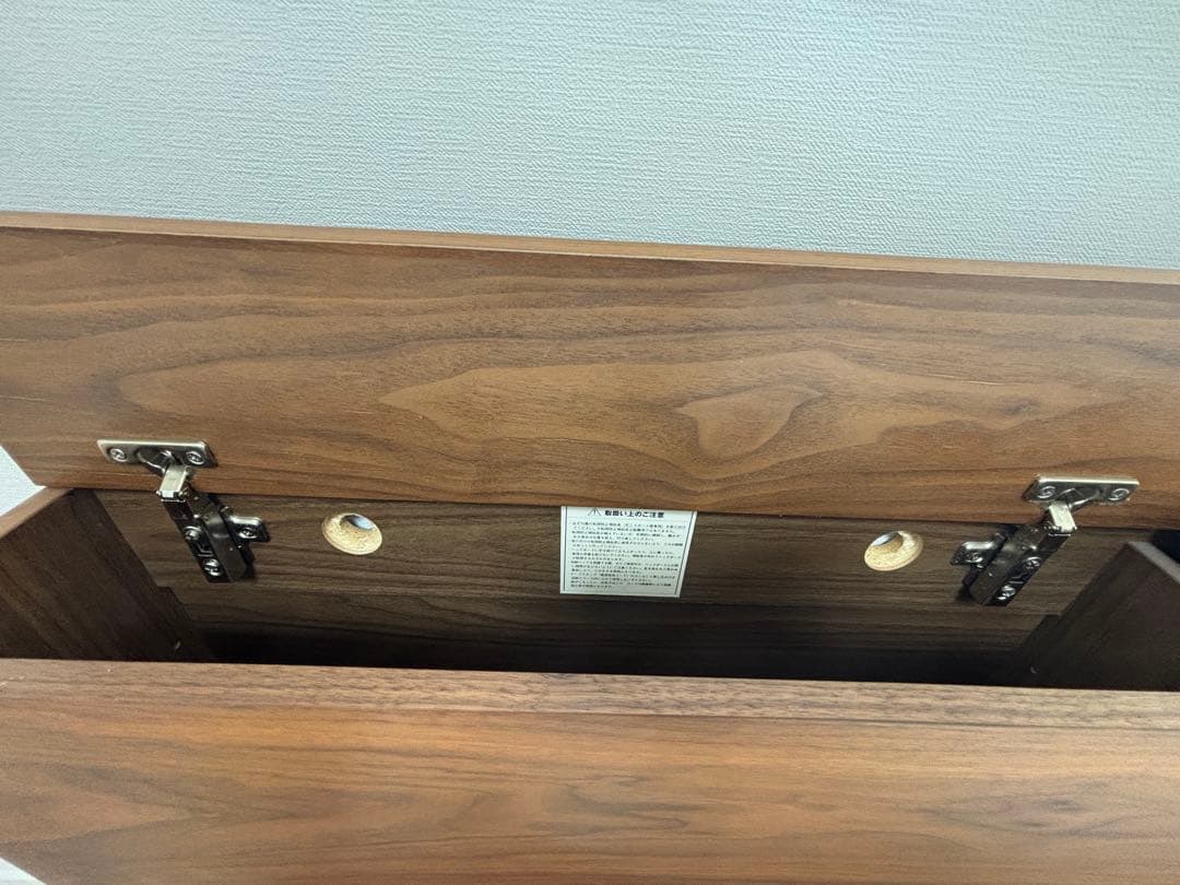 【無印良品】収納ベッド セミダブル ウォールナット　廃盤　ヘッドボード付　送料込
