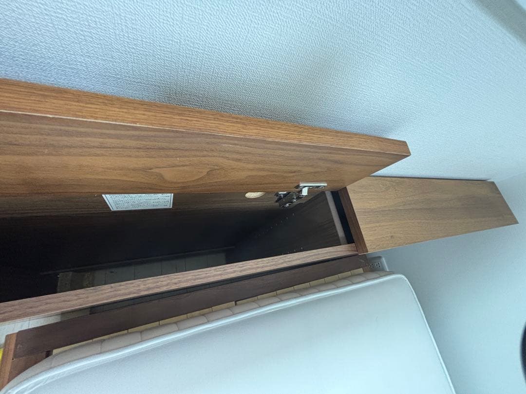 【無印良品】収納ベッド セミダブル ウォールナット　廃盤　ヘッドボード付　送料込